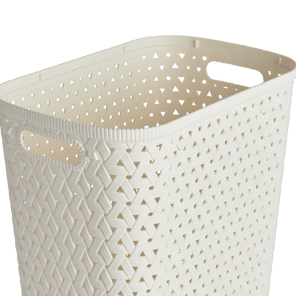 Wilko 14L Marshmallow Medium Stackable Storage Basket Image 6