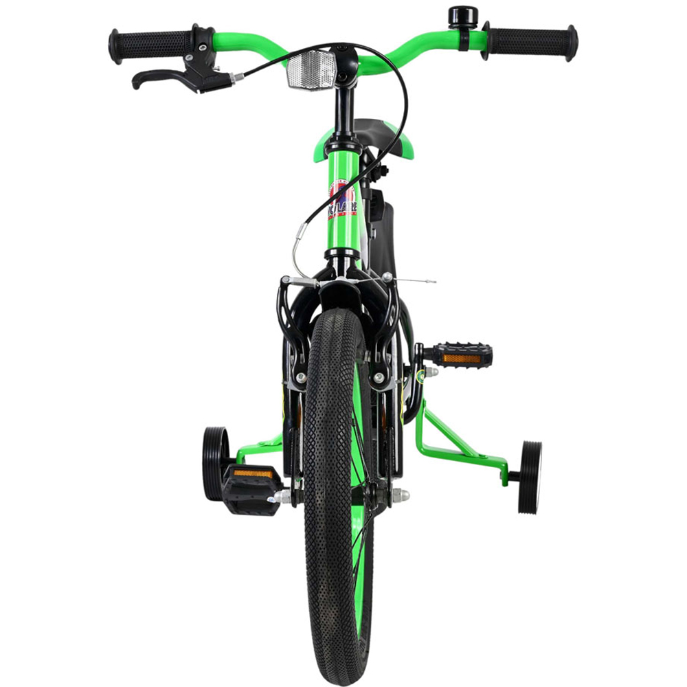 Volare Strike Kids 16 inch Green and Black Bike with Stabilisers Image 3