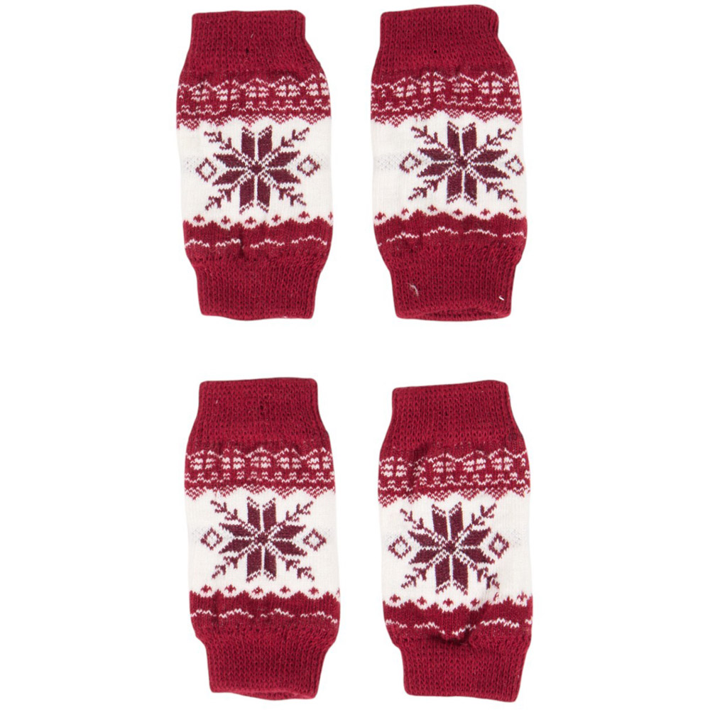 Pack of 4 Fair Isle Dog Leg Warmers Image 7