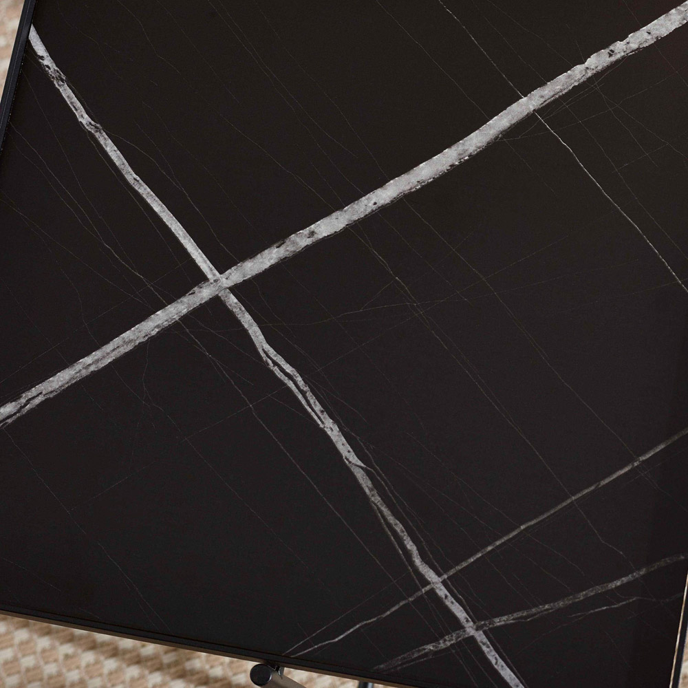 Julian Bowen Celia Black and White Marble Effect Square Side Table Image 6