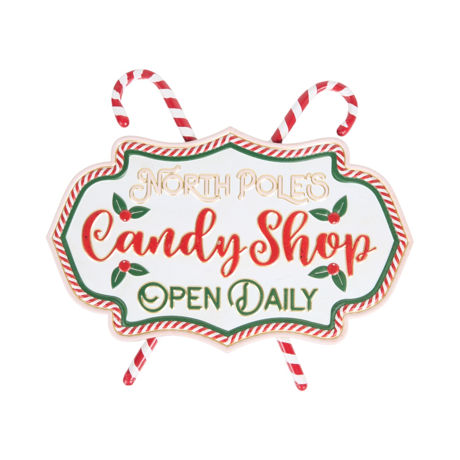 Candy Shop Hanging Wall Art Red and White Image 5