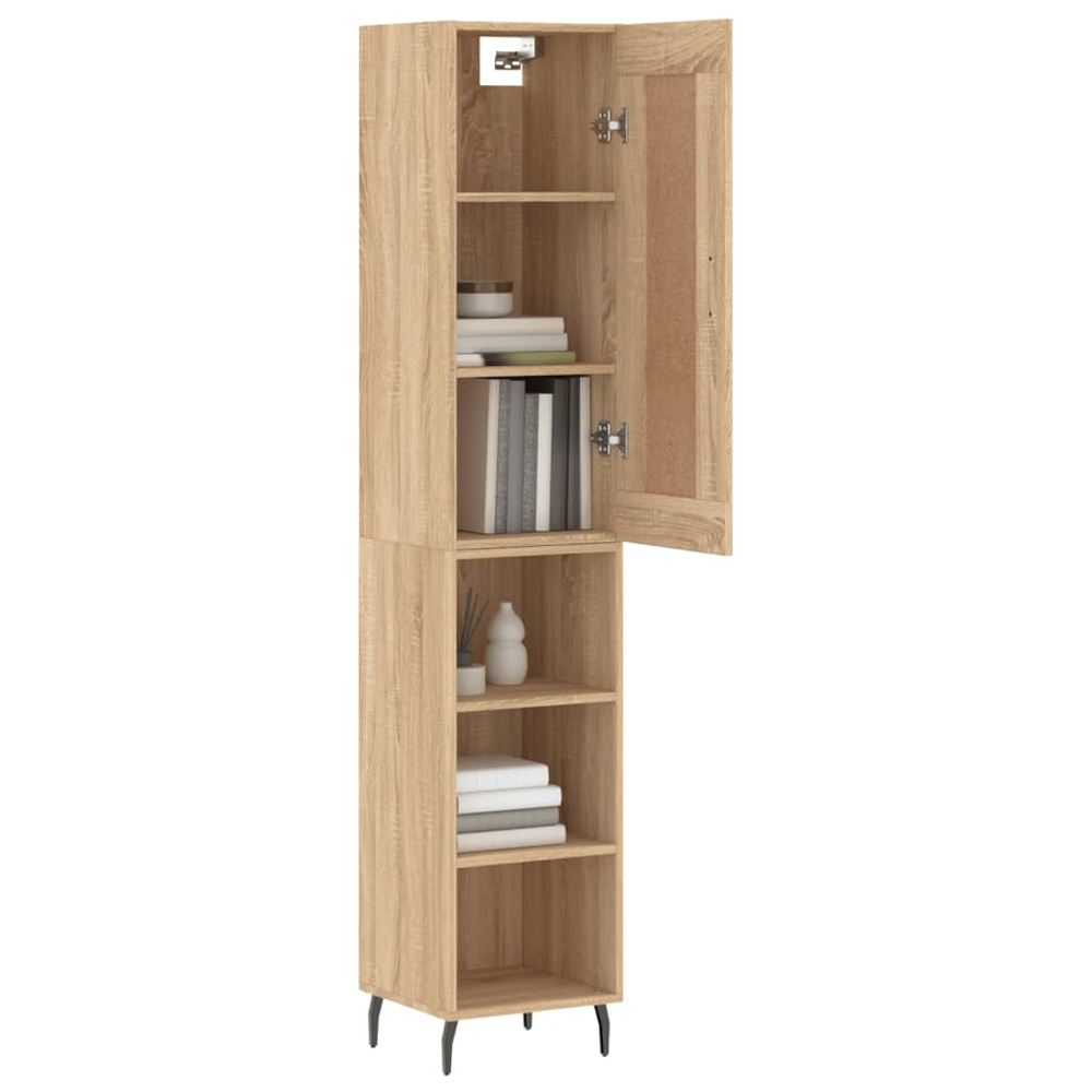 vidaXL Single Door 3 Shelf Sonoma Oak Highboard Image 3