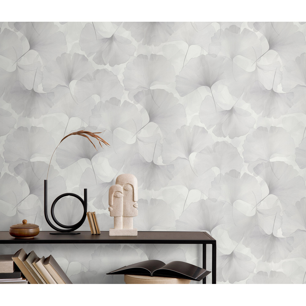 Erismann Elysium Ginko Dream Light Grey Wallpaper Image 3