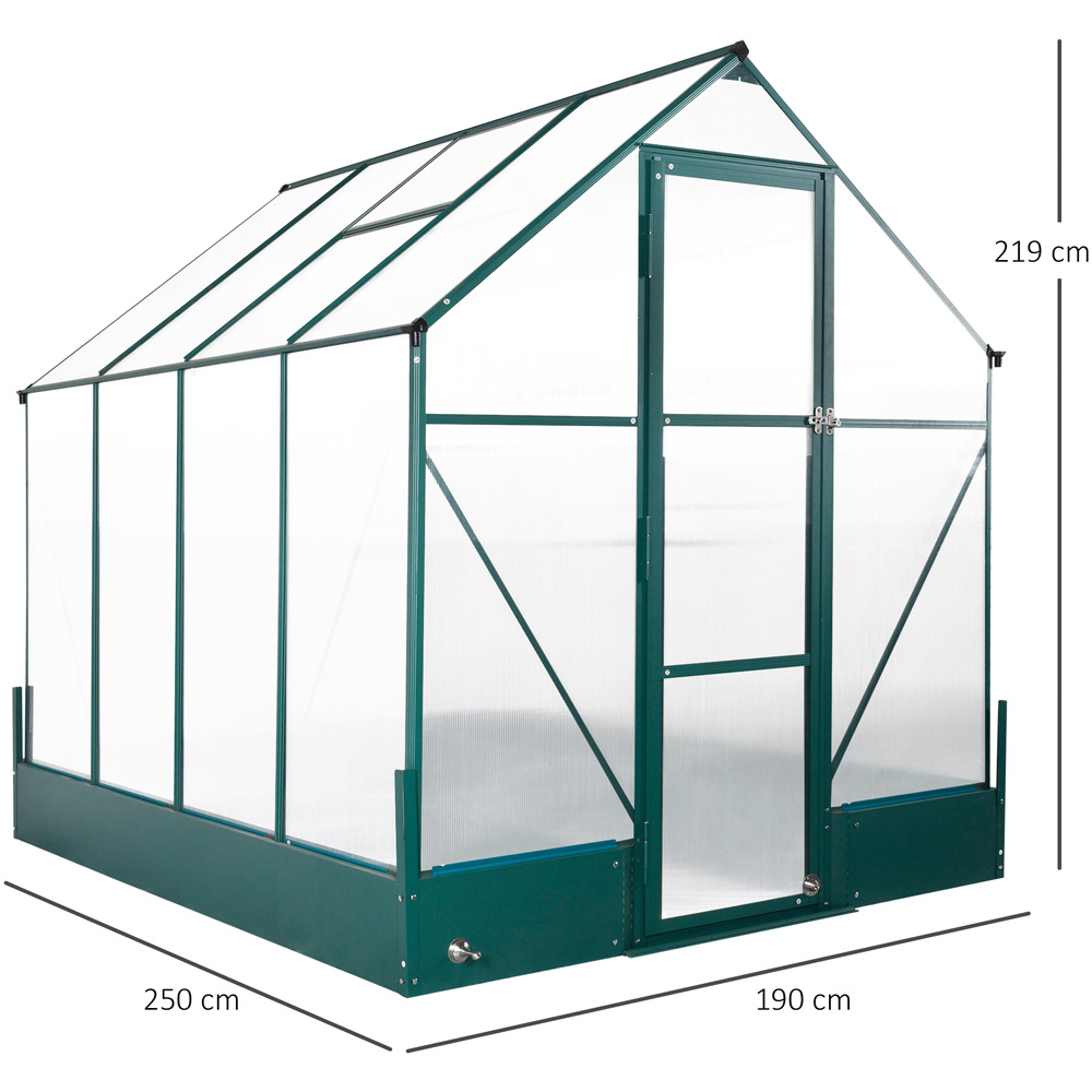 Outsunny 6 x 8ft Green Walk In Greenhouse Image 8