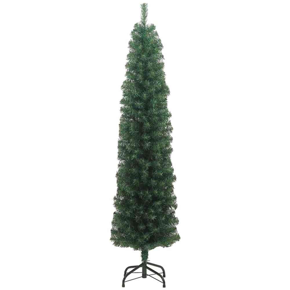 vidaXL Green Artificial Christmas Tree with LEDs Bronze Gold Decoration Ornaments 8ft Image 4