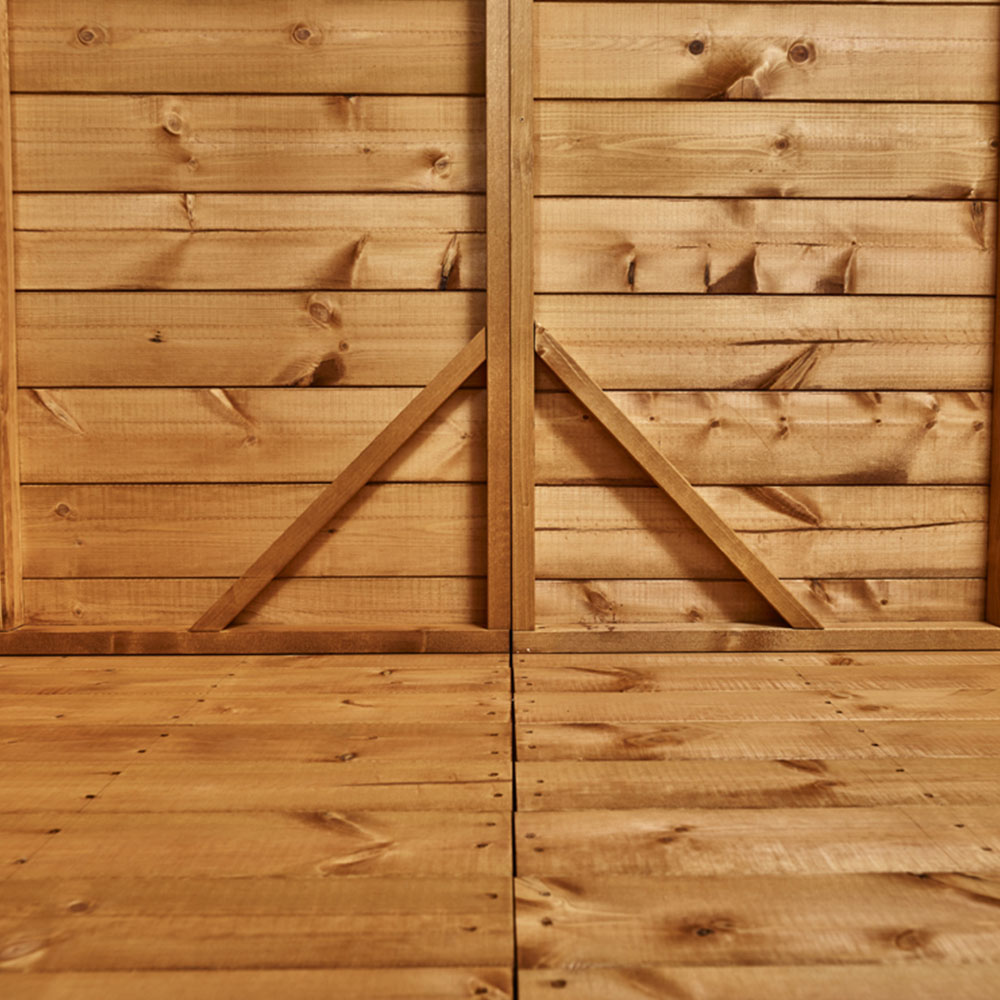 Power Sheds 20 x 6ft Double Door Pent Wooden Shed Image 4