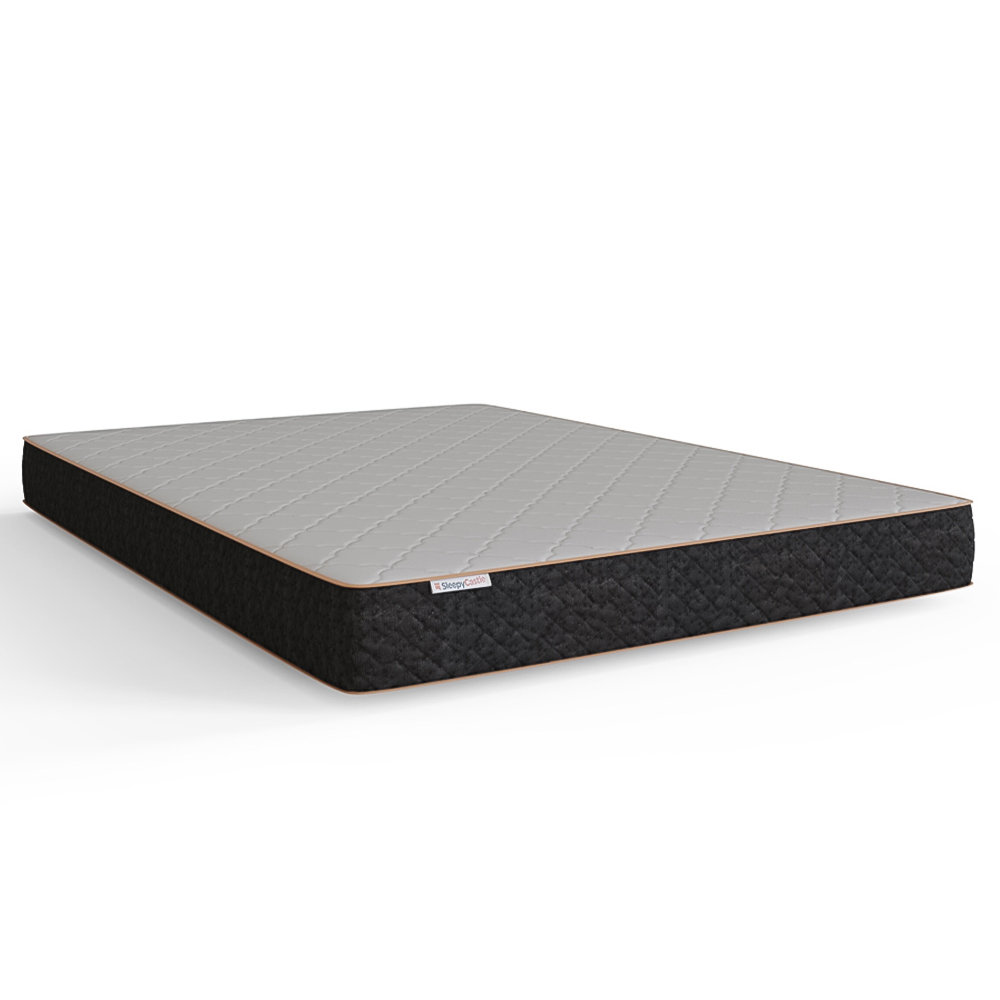 GFW Single Natural Hopsack Fabric End Lift Ottoman Bed with Memory Pocket Spring Mattress Image 2