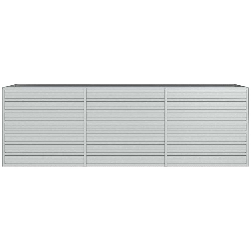 vidaXL Silver Galvanised Steel Raised Garden Bed 77 x 80 x 240cm Image 3