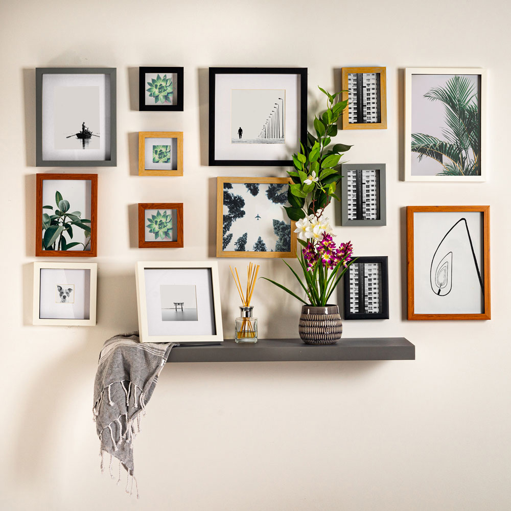 Nicola Spring White 3D Box Photo Frame 8 x 8 inch 5 Pack Image 3