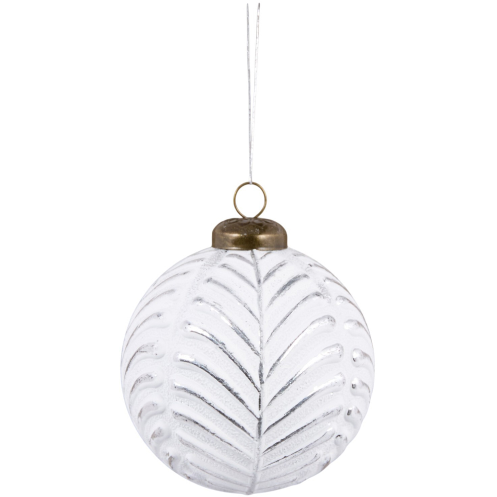Pack of 9 Nordic Noel Baubles White Image 2