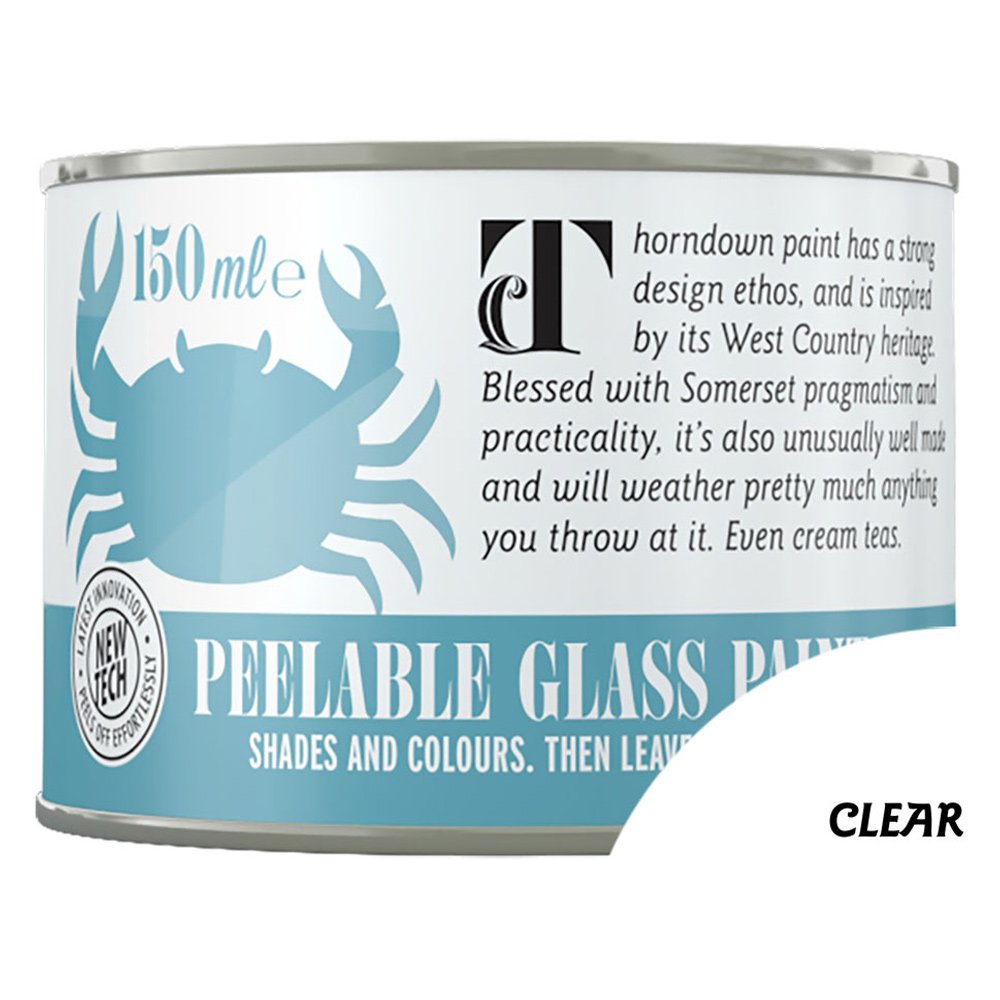 Thorndown Clear Peelable Glass Paint 150ml Wilko
