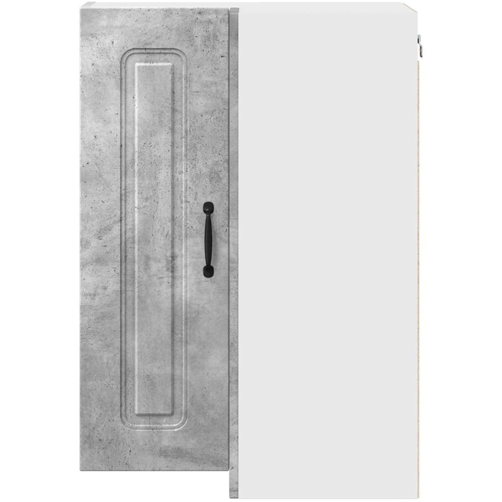 vidaXL 2 Door Concrete Grey Kitchen Wall Corner Cabinet Image 4