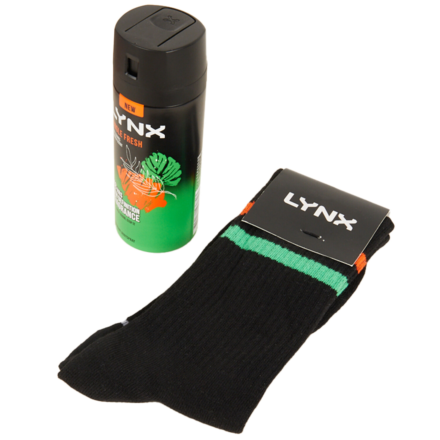 Lynx Jungle Fresh Bodyspray and Socks Image 2