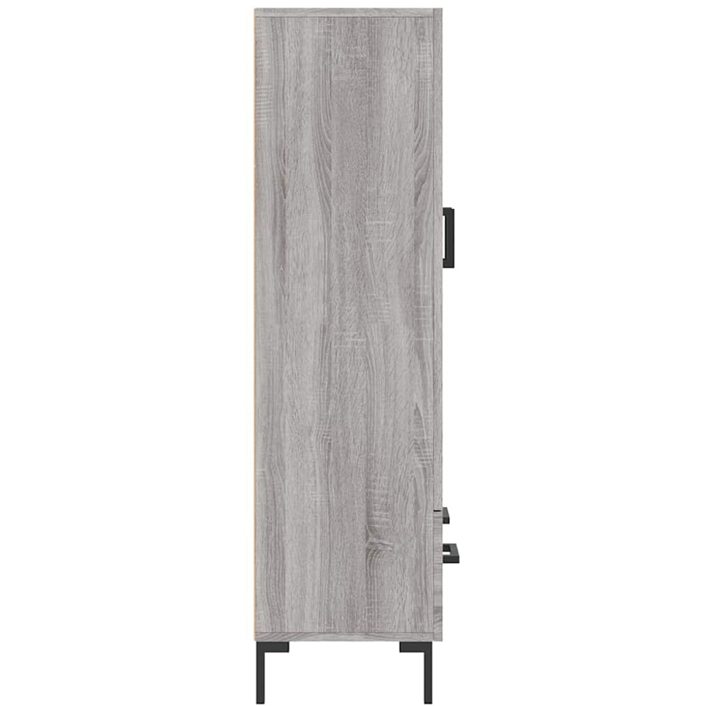 vidaXL 2 Door Single Drawer Grey Sonoma Highboard Image 7