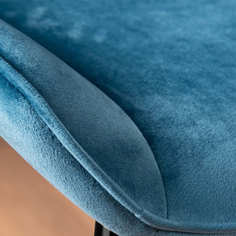 Furniturebox Arona Cesano 4 Seater Round Dining Set Blue and Black Image 6