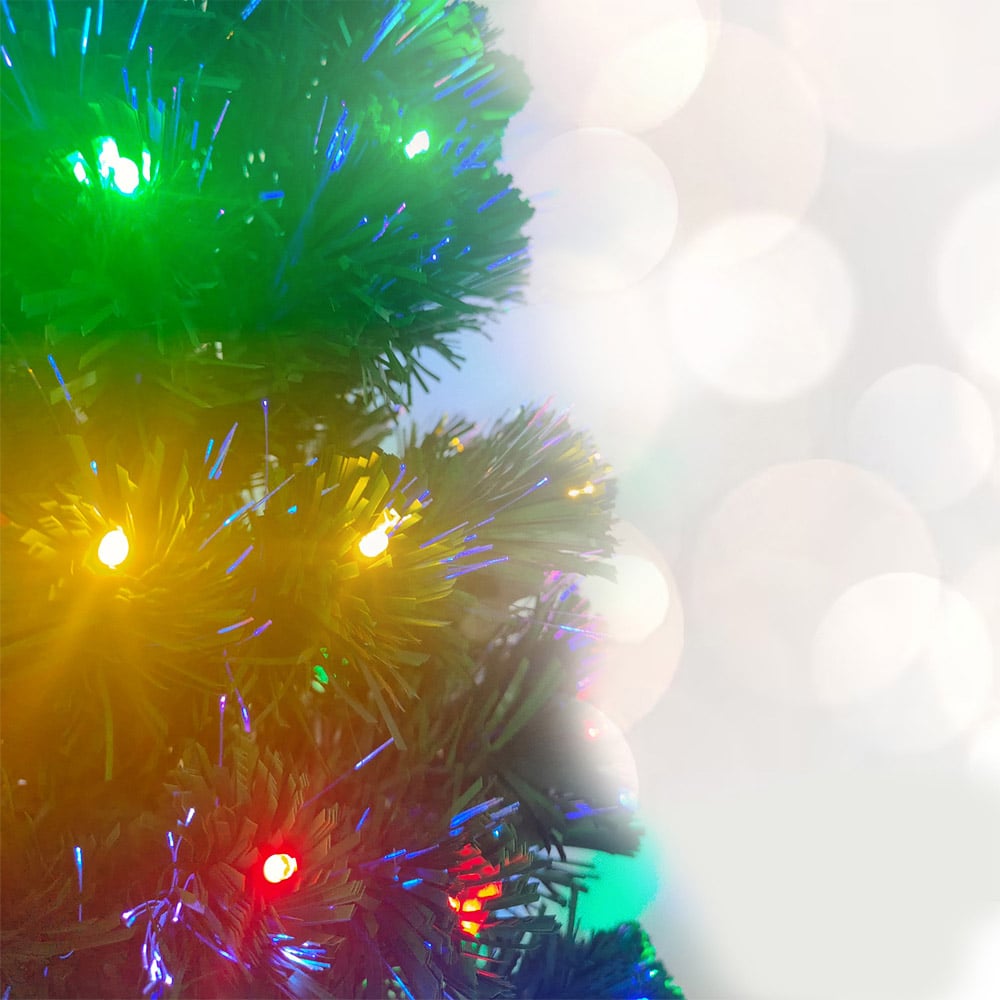 Noel Square Pre Lit LED Green Artificial Xmas Tree 5.9ft Image 3