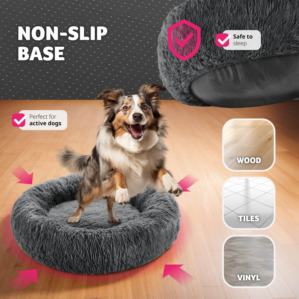 tectake Maja Grey Dog Bed 70 x 70cm Image 3