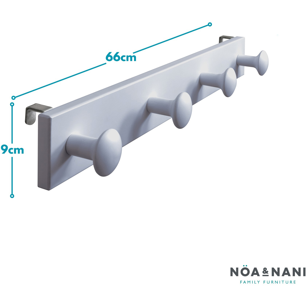 Noa and Nani Silk Grey Coat Hook Peg Rail for Mid Sleeper Cabin Bed Image 3