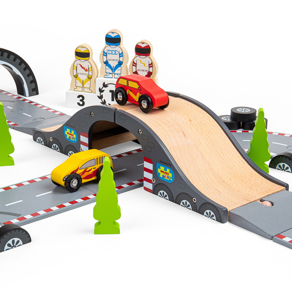 BigJigs Toys Roadway Race Day Image 4