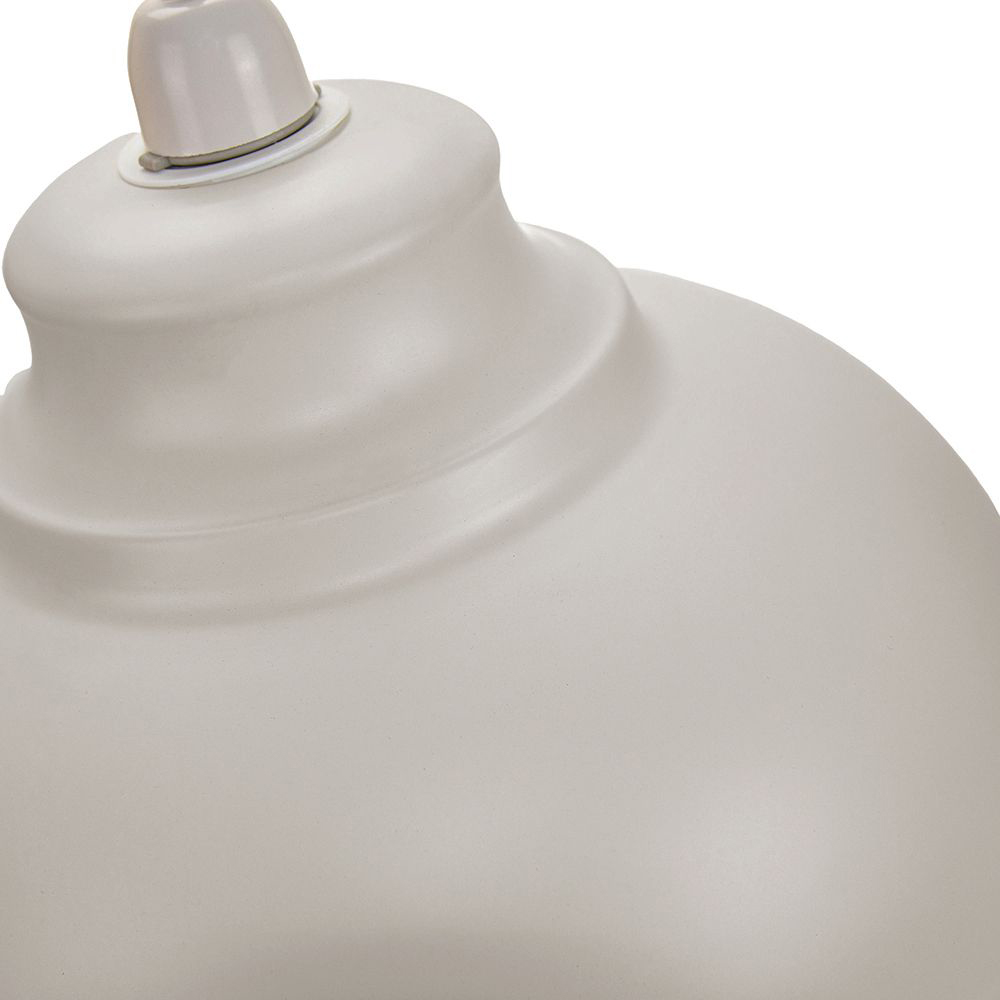 Happy Homewares Dove Grey Metal Galley Ceiling Pendant Light Shade Image 4