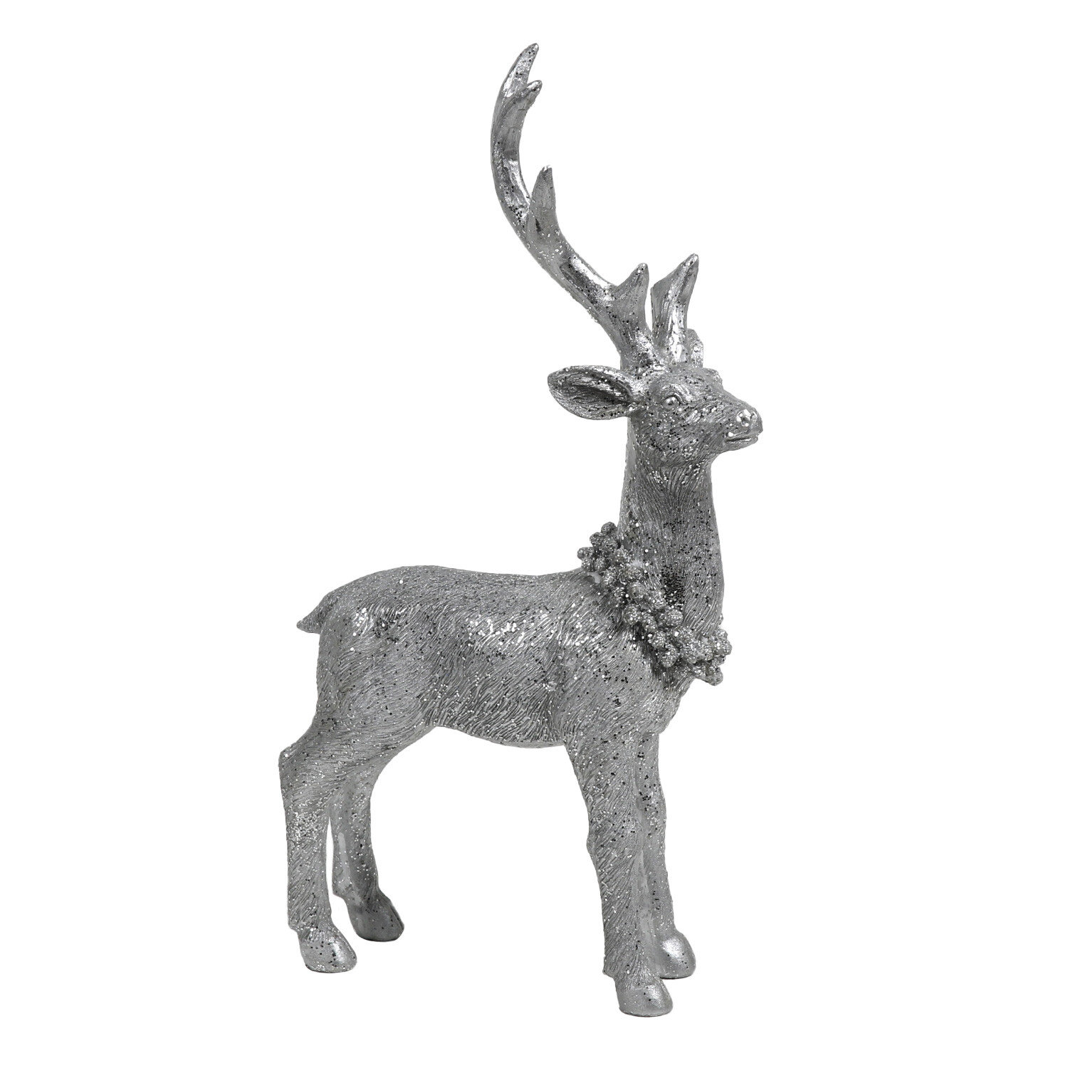 Silver Glitter Deer - Silver Image