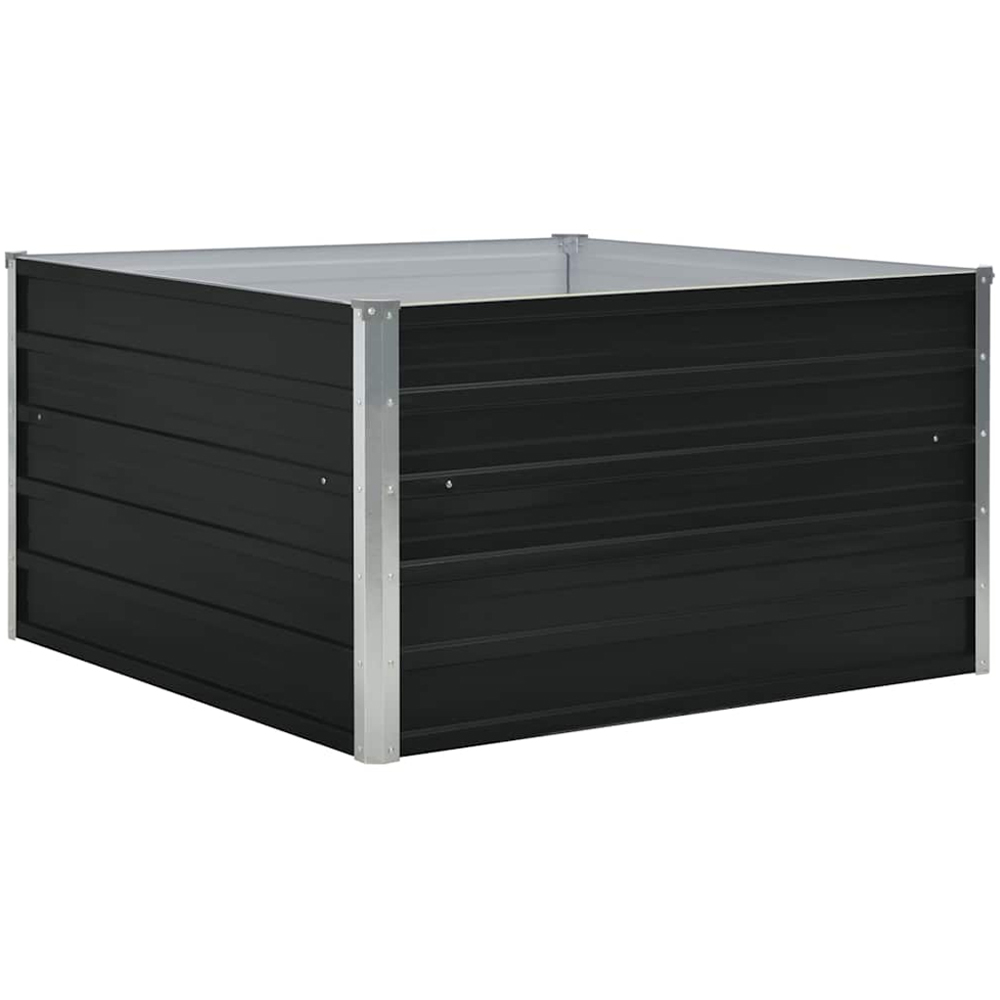 vidaXL Anthracite Galvanised Steel Raised Garden Bed 45 x 100 x 100cm Image 1