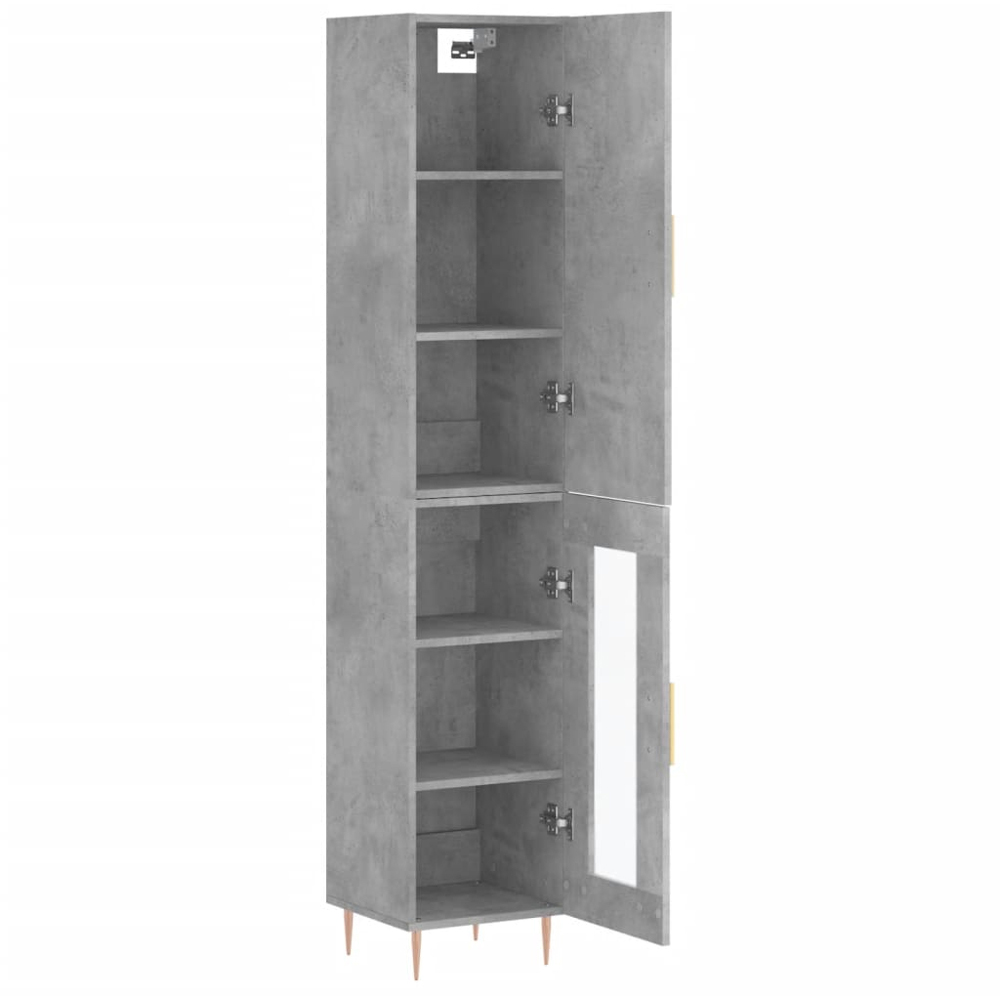 vidaXL 2 Door Concrete Grey Highboard Image 4