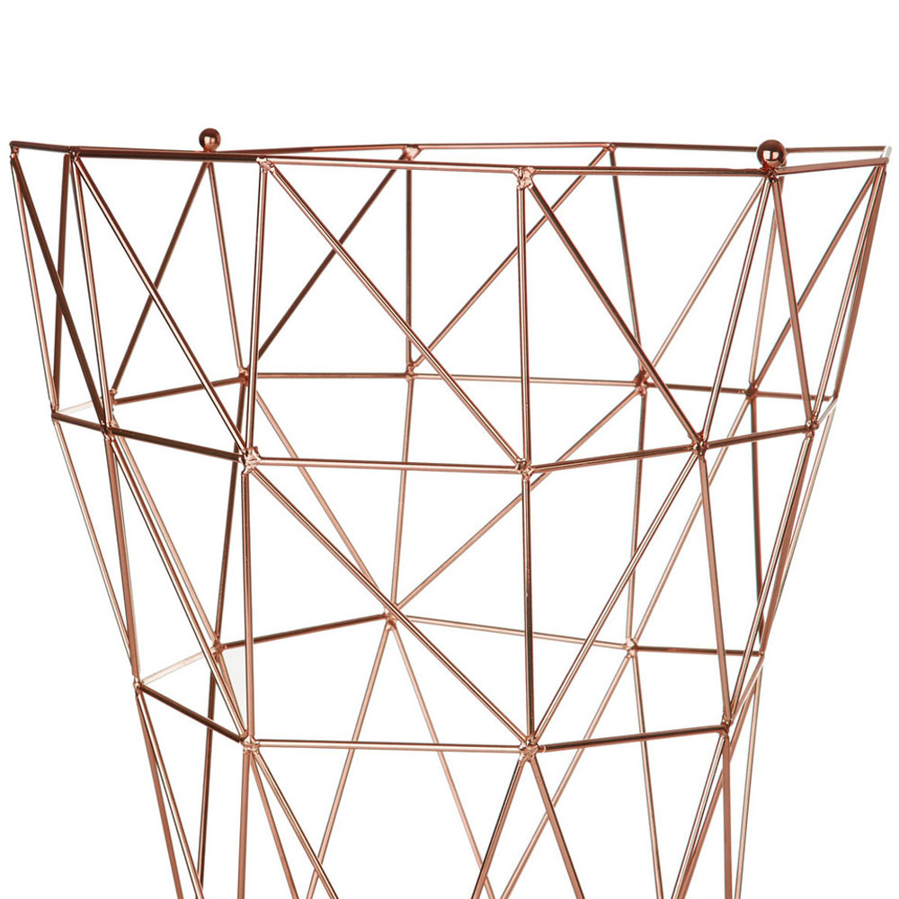 Premier Housewares Vertex Copper Finish Storage Basket Image 5