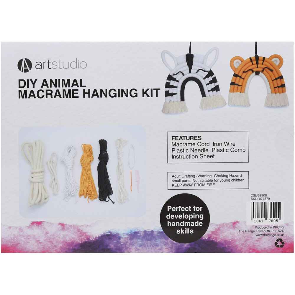 Art Studio Make Your Own Animal Macrame Hanging Kit Image 4