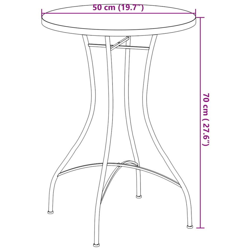 Walplus 2 Seater Terracotta and White Ceramic Mosaic Bistro Table Image 9