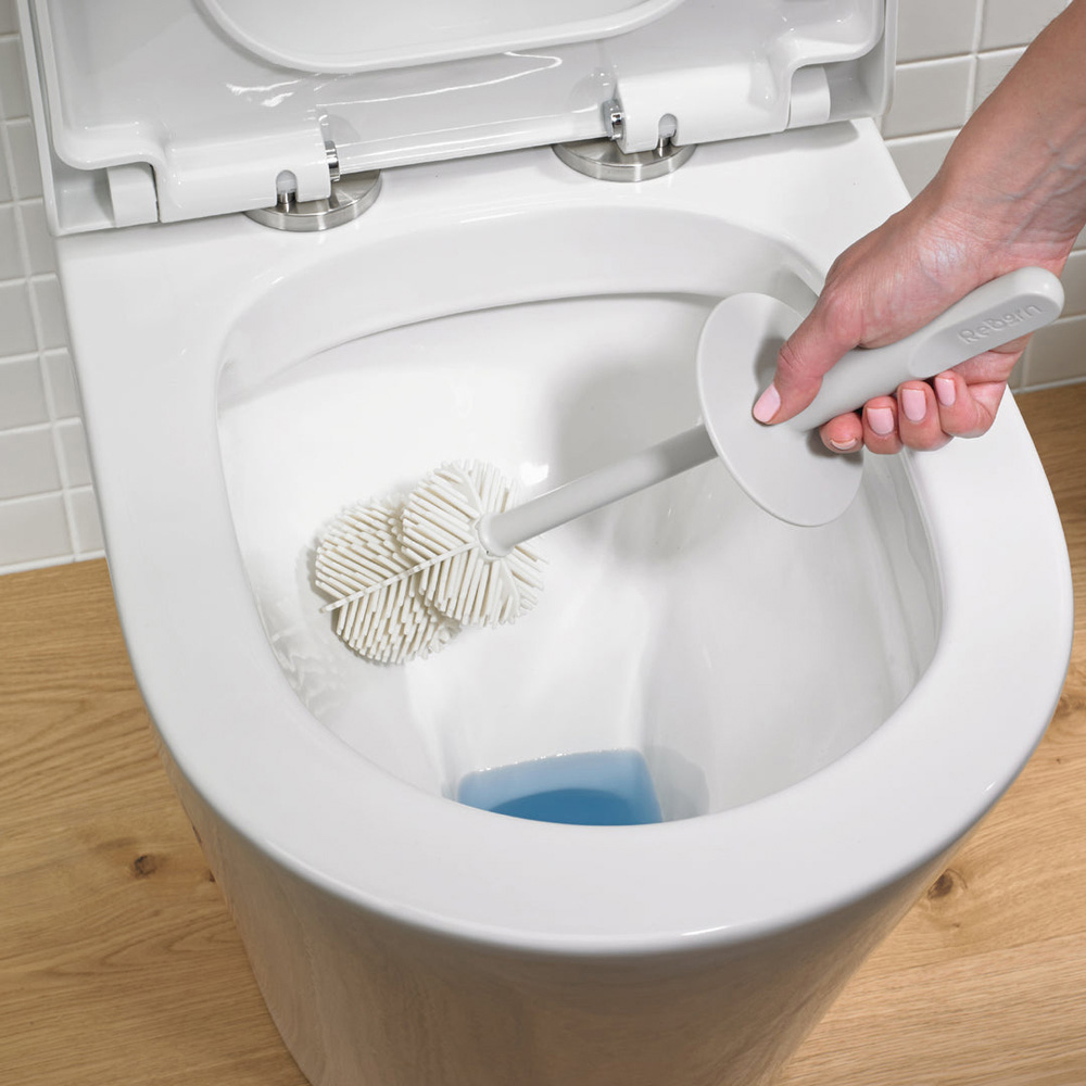 ReBorn Stone Effect Recycled Plastic Toilet Brush with Replaceable Screw-in Heads Image 6
