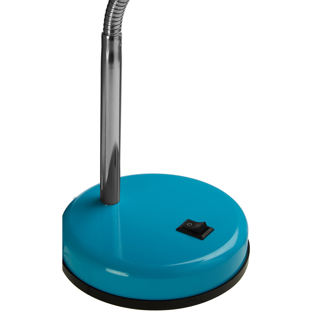 Premier Housewares Blue Gloss Desk Lamp Image 6