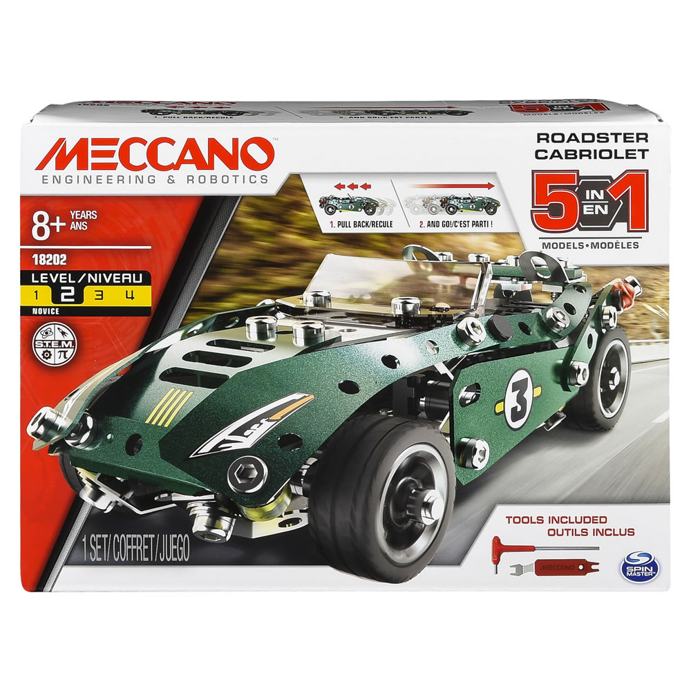 Meccano 5 Model Set Roadster With Motor Image 1