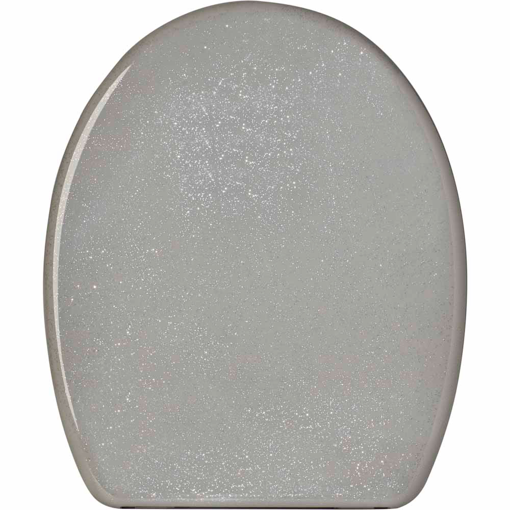 Wilko Grey Glitter Toilet Seat Image 5