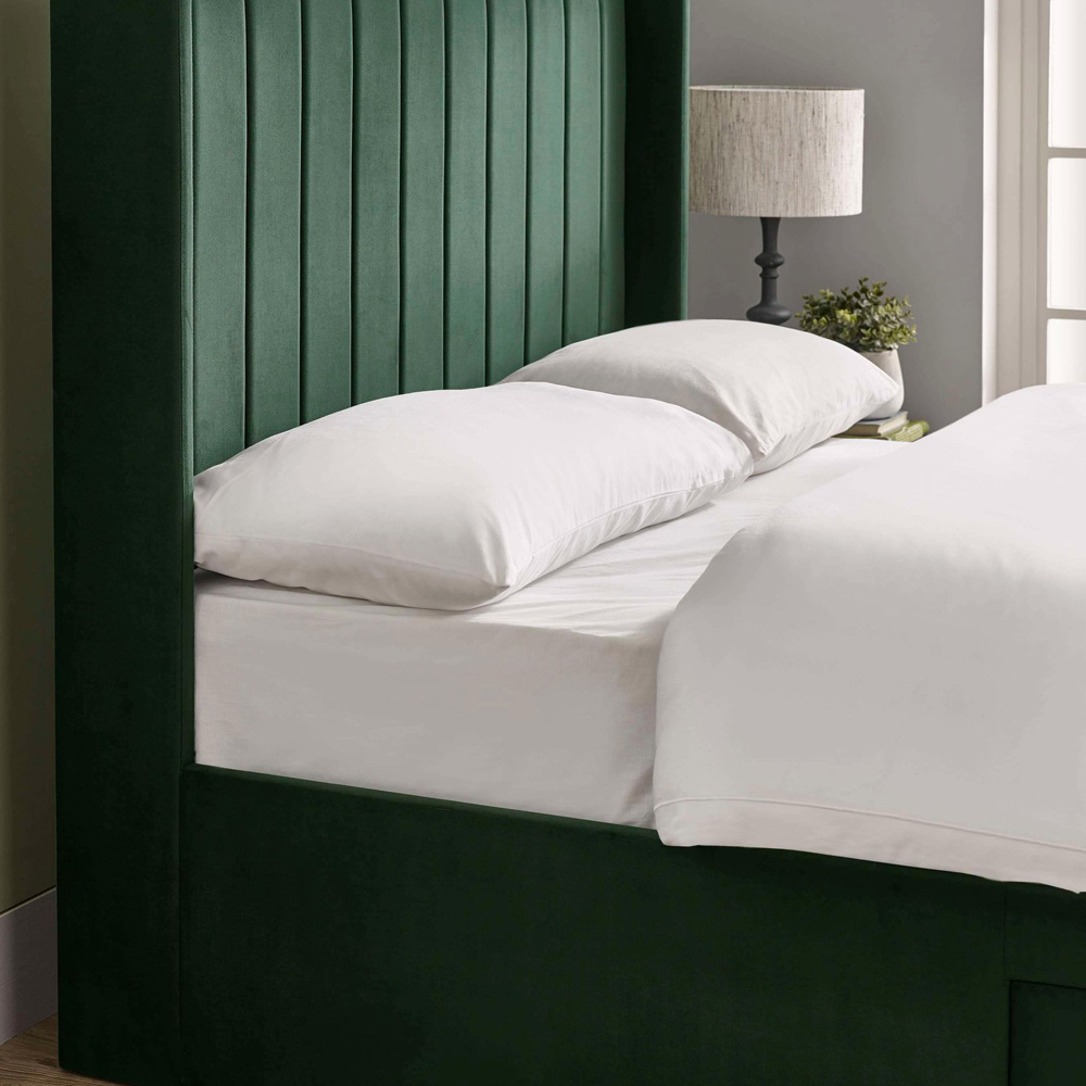 Julian Bowen Leila Bottle Green Double Bed with Dual Storage Door Image 8