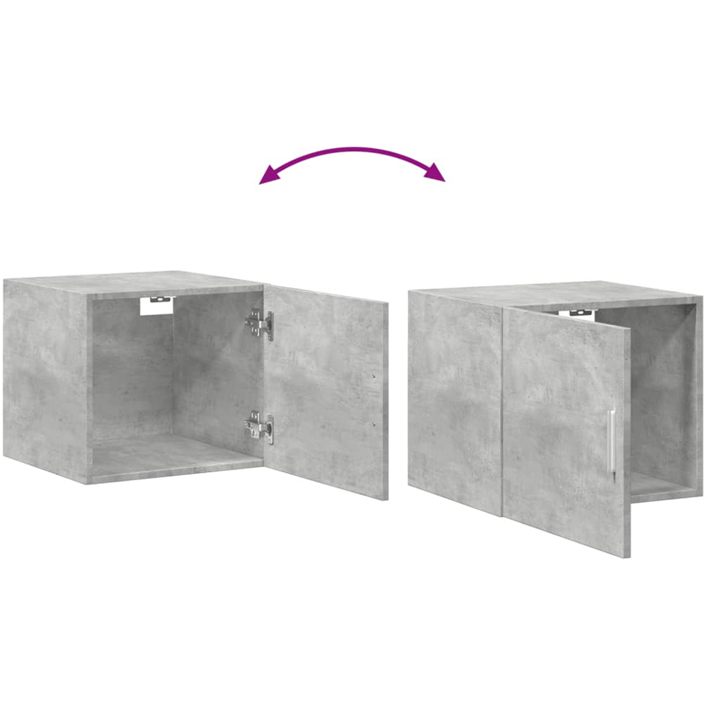 vidaXL Single Door Concrete Grey Wall Mounted Storage Cabinet Image 8