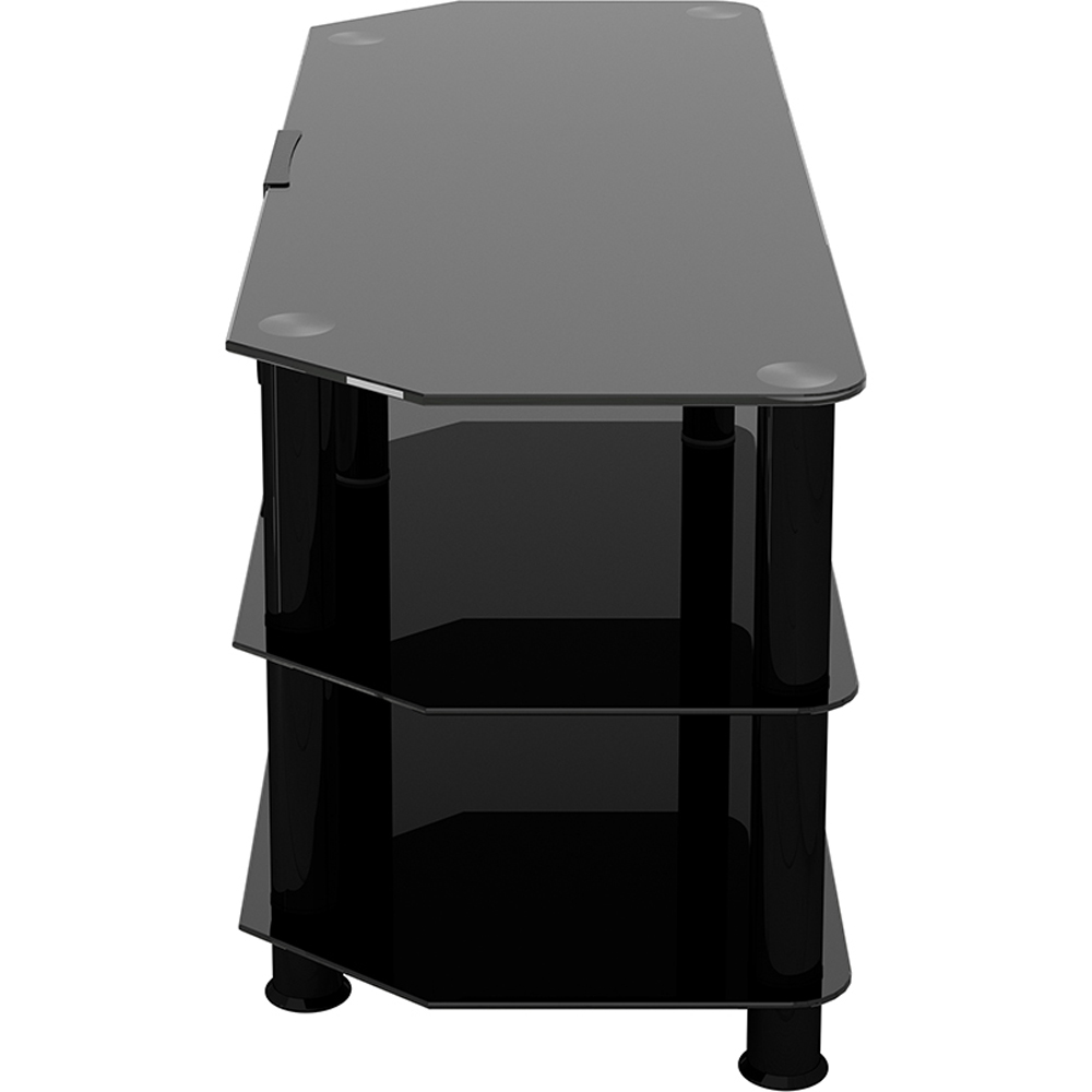 AVF Classic 3 Shelf Black Glass Corner TV Stand Image 4