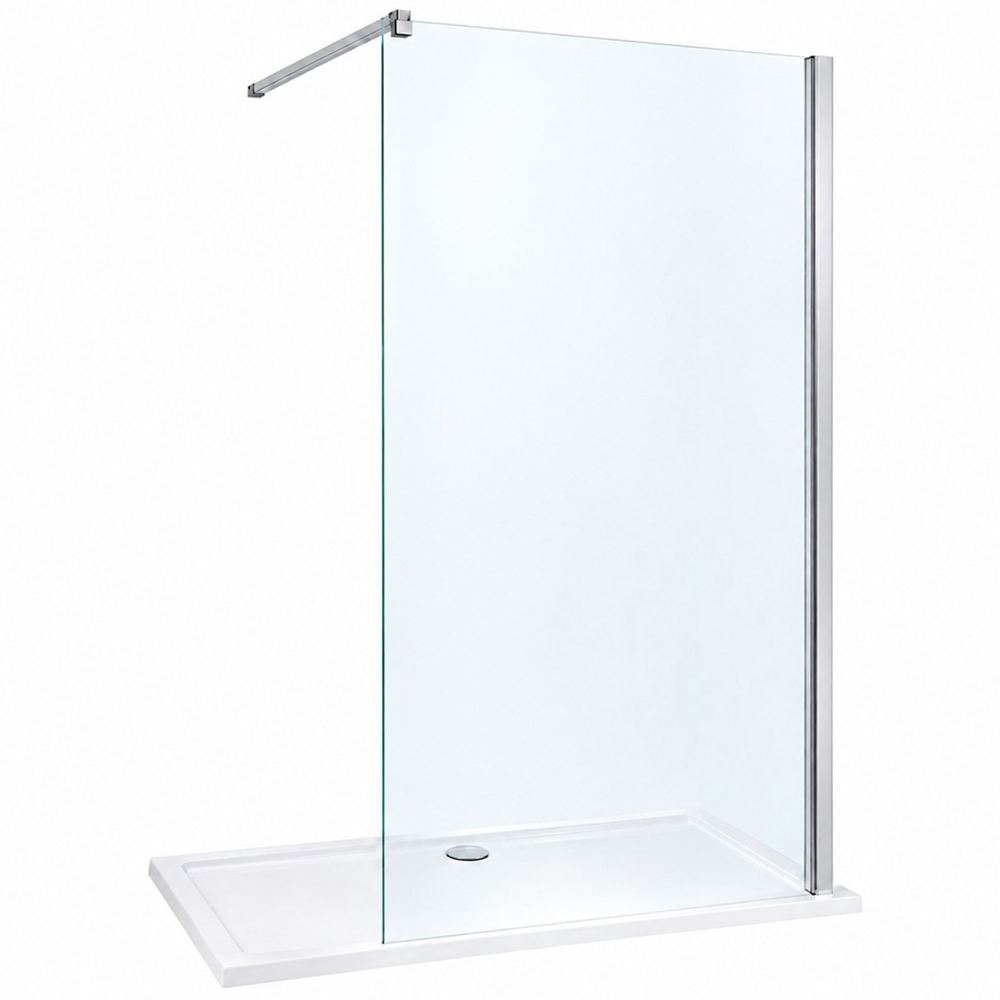 Stech Homes Walk-in Shower Screen with Shower Tray 900 x 1900mm Image 1