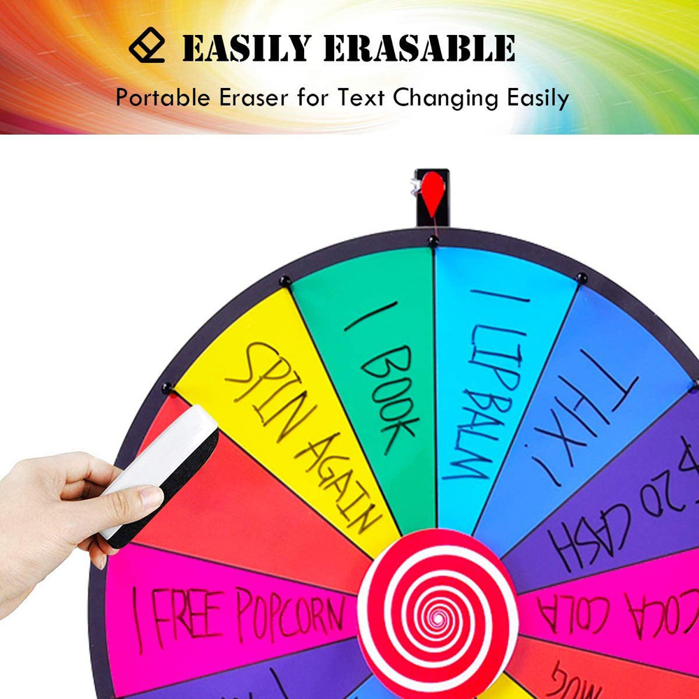 Costway 24 inch Colour Spinning Tabletop Prize Wheel Image 6