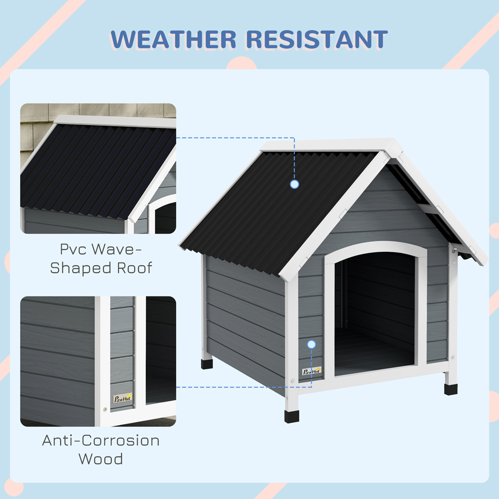 PawHut Grey Outdoor Medium Dog Kennel Image 6