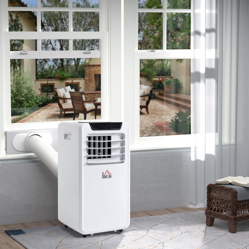 HOMCOM White Mobile Air Conditioner with Wheels Image 2