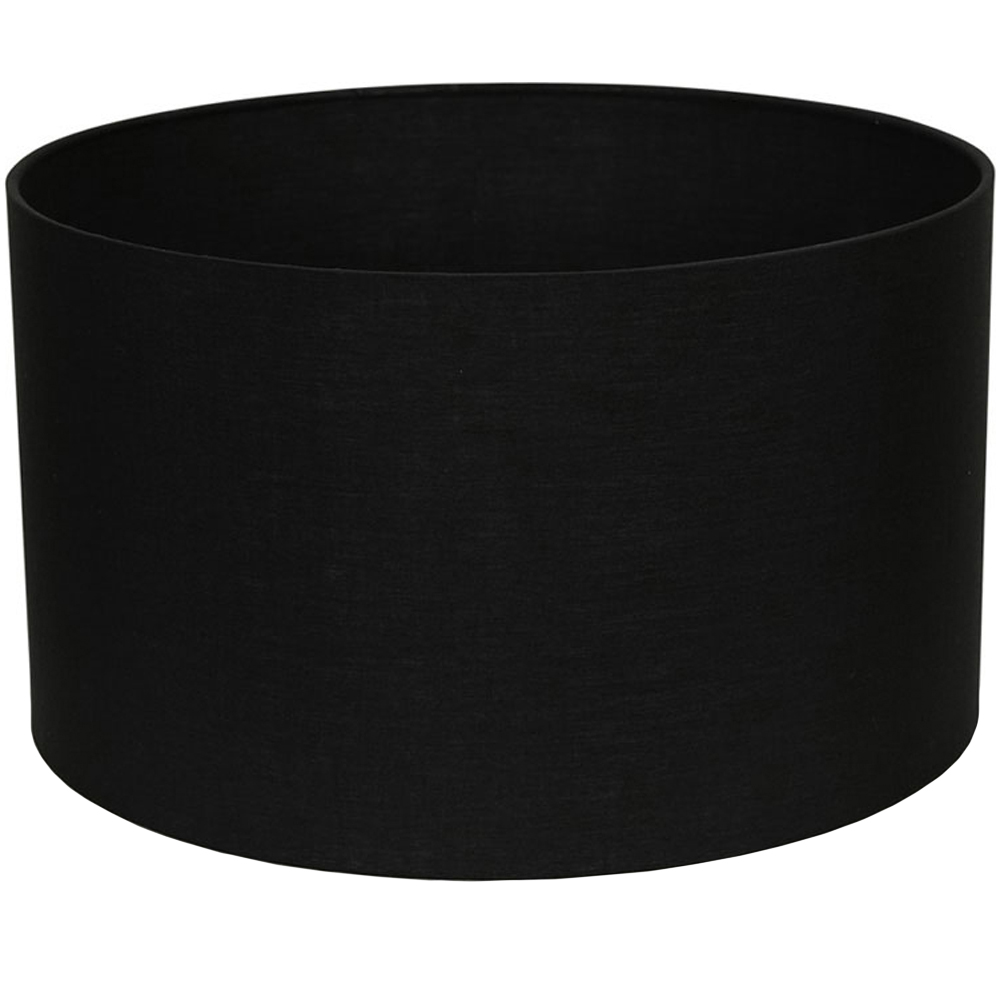 ValueLights Reni Black Fabric Drum Ceiling Lamp Shade 35cm Image 1