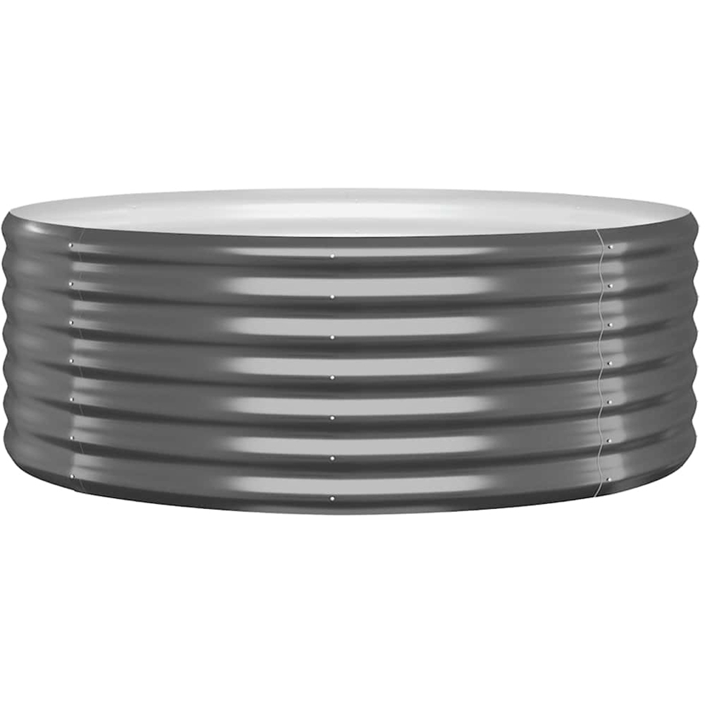vidaXL Anthracite Galvanised Steel Raised Garden Bed 36 x 100 x 100 Image 1