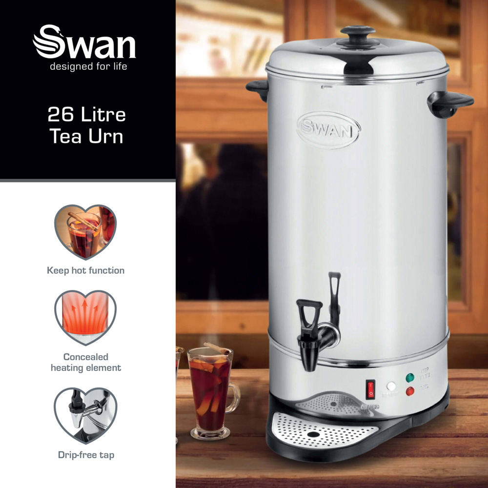 Swan SWU26L Stainless Steel 26L Tea Urn 2500W Image 2
