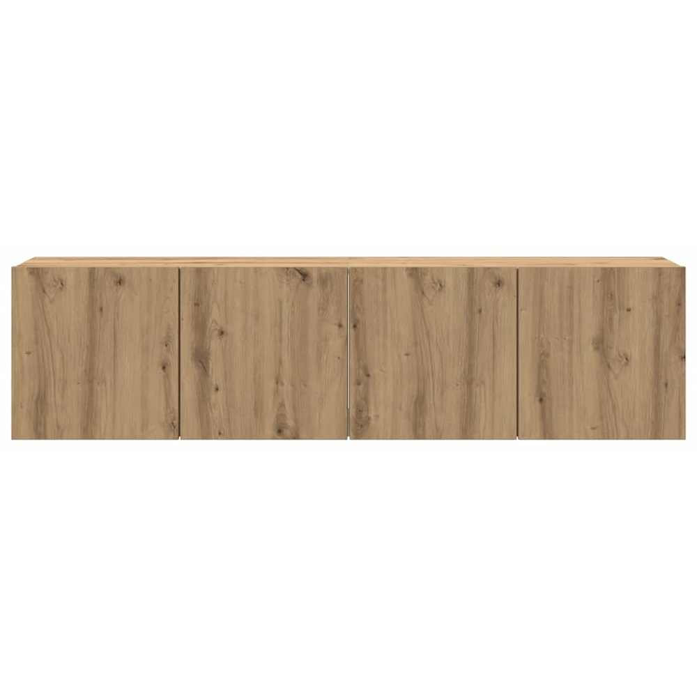 vidaXL 2 Door Artisan Oak Wall Mounted TV Cabinet Set of 2 Image 5