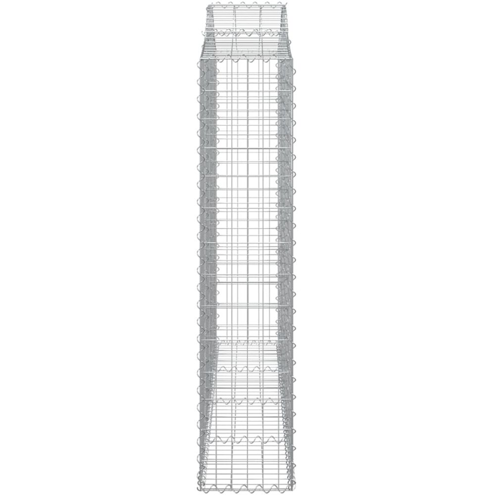 vidaXL Silver Galvanised Iron Arched Gabion Basket 200 x 30 x 140/160cm 3 Pack Image 3