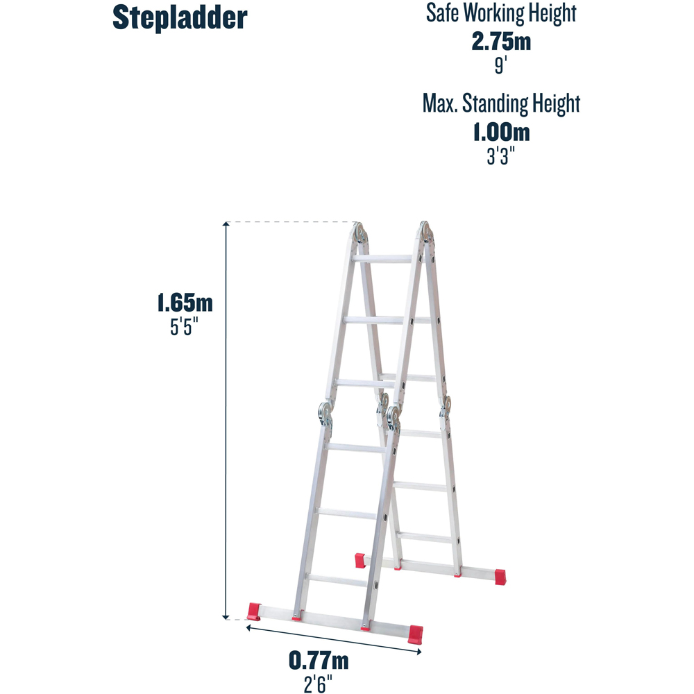 Werner 12 Way Combination Ladder with Platform 3.39m Image 6