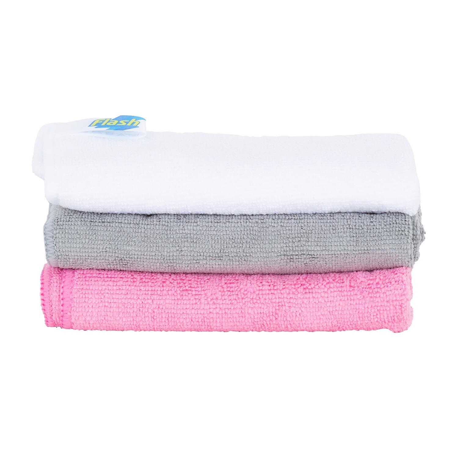 Flash Extra Thick Microfibre Cloths - Pink Image 2
