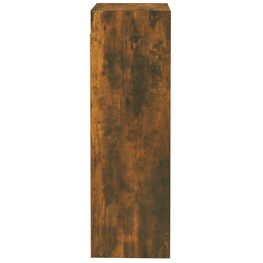 vidaXL Single Door Smoked Oak Wall Mounted TV Cabinet Set of 2 Image 8