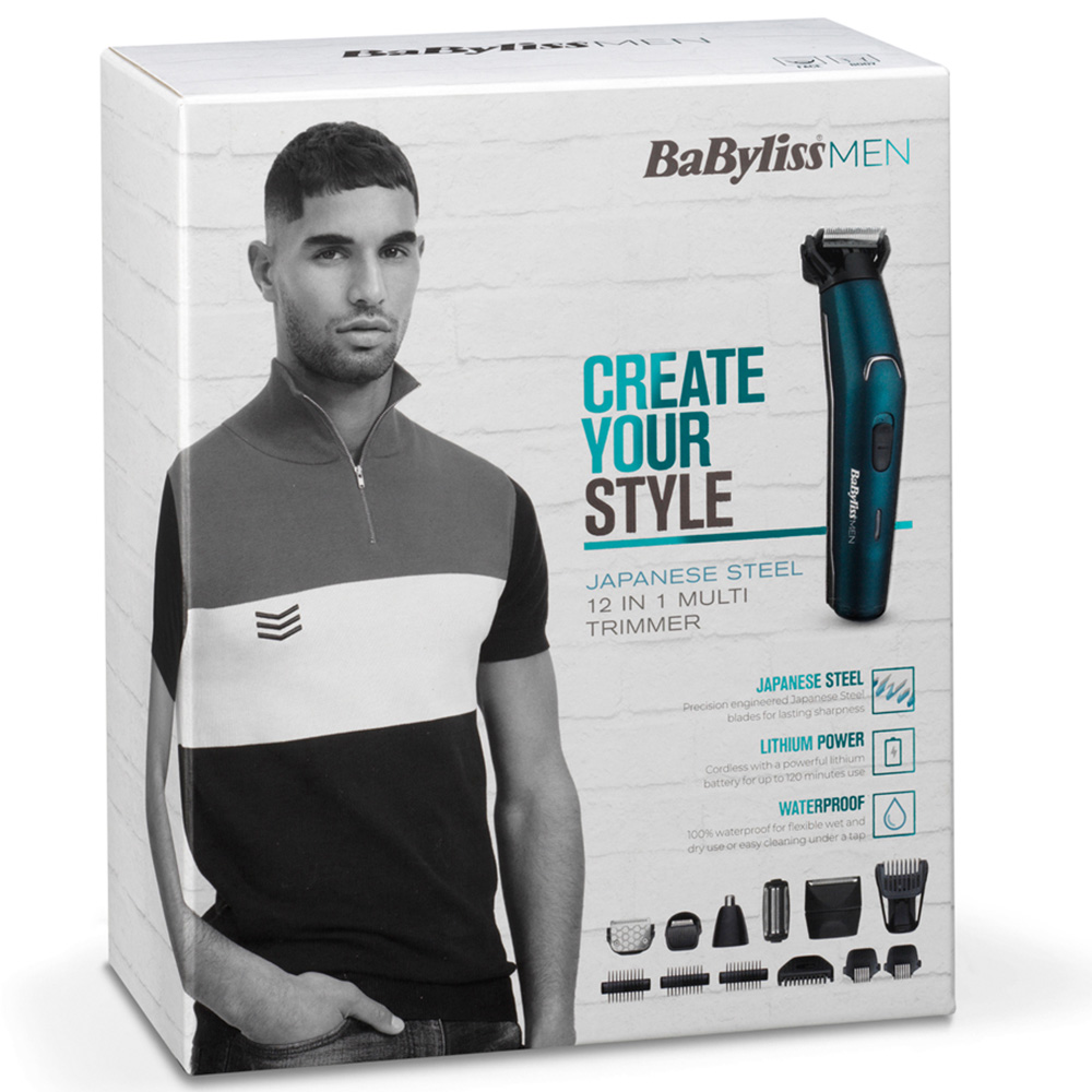 BaByliss For Men 12-in-1 Japanese Steel Waterproof Face and Body Cordless Trimmer Image 3